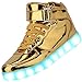 Helen's Pinkmartini 7 Colors Light Shoes High Top Sports Sneakers For Men,11 D(M) US,Gold