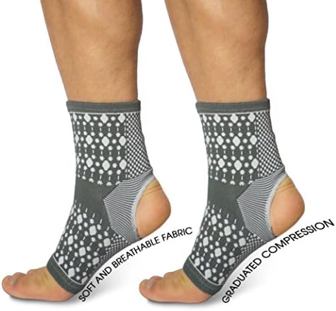 THERAVANA Plantar Fasciitis Compression Ankle Sleeve Socks (1 Pair). Ankle Brace For Foot Pain, Arthritis Swelling, Blood Circulation, Sports Endurance, Arch Support for Men &amp; Women