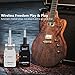 LEKATO Wireless Guitar System 2.4GHz Digital Wireless Audio Transmitter Receiver with 6 Channels Rechargeable and 100ft Transmission Range