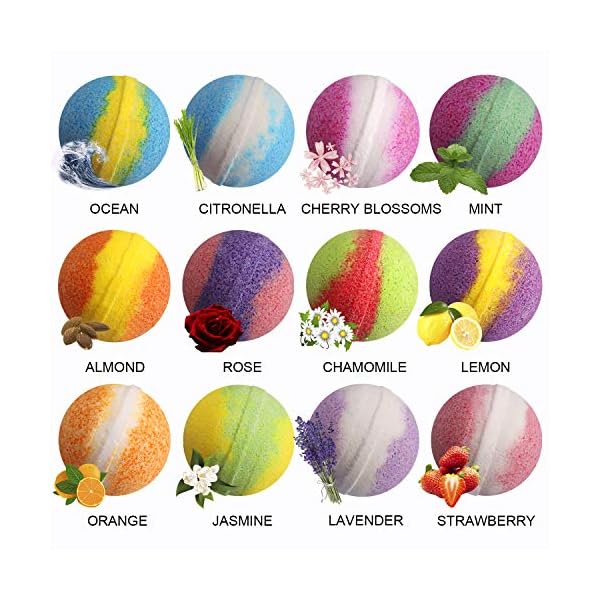 TTRWIN-Bath-Bombs-12-Organic-Natural-Handcrafted-Bubble-Bath-Gift-Set TTRWIN Bath Bombs, 12 Organic & Natural Handcrafted Bubble Bath Gift Set