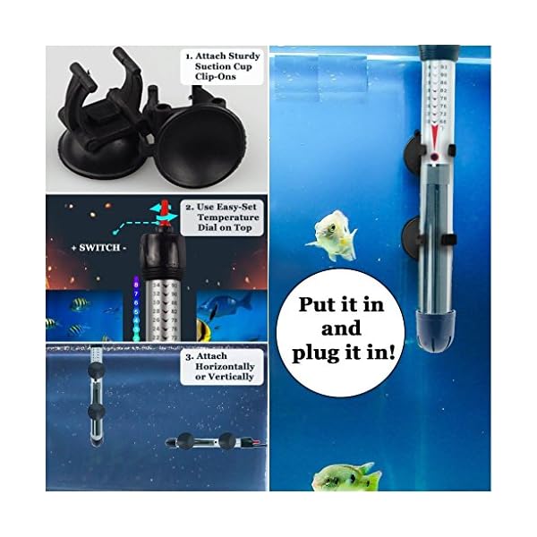 PetNewlife Betta Heater per Serbatoi Piccoli (1.5 Gal.) - Riscaldatore per Acquario Completamente sommergibile