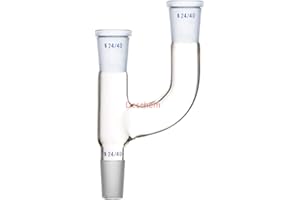 Deschem 24/40,3-Way Glass Claisen Adapter,Laboratory Glassware