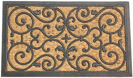 Welcome Door Mat Natural Coir and Rubber Size 18" X 30"