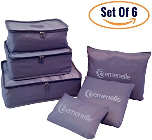 Ultimate Travel Packing Cubes Set – Versatile Suitcase Organizers With Durable Oxford Cloth Material & Heavy-Duty Zippers For Clothes, Shoes, Cosmetics & More, Practical Luggage Organizers - Set Of 6