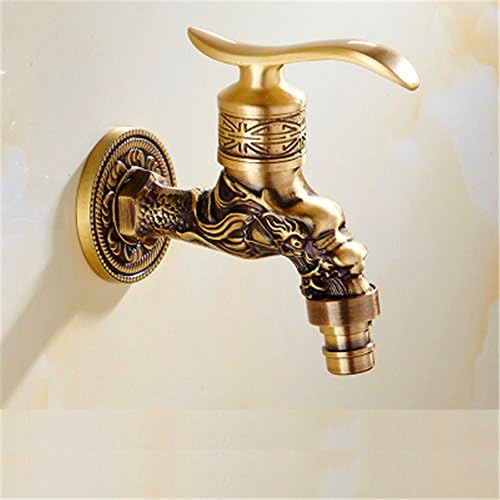 Good quality Antique Basin Sink Mixer Tap Full copper faucet automatic drum washing machine mop pool dedicated single cold one into two out of the universal faucet