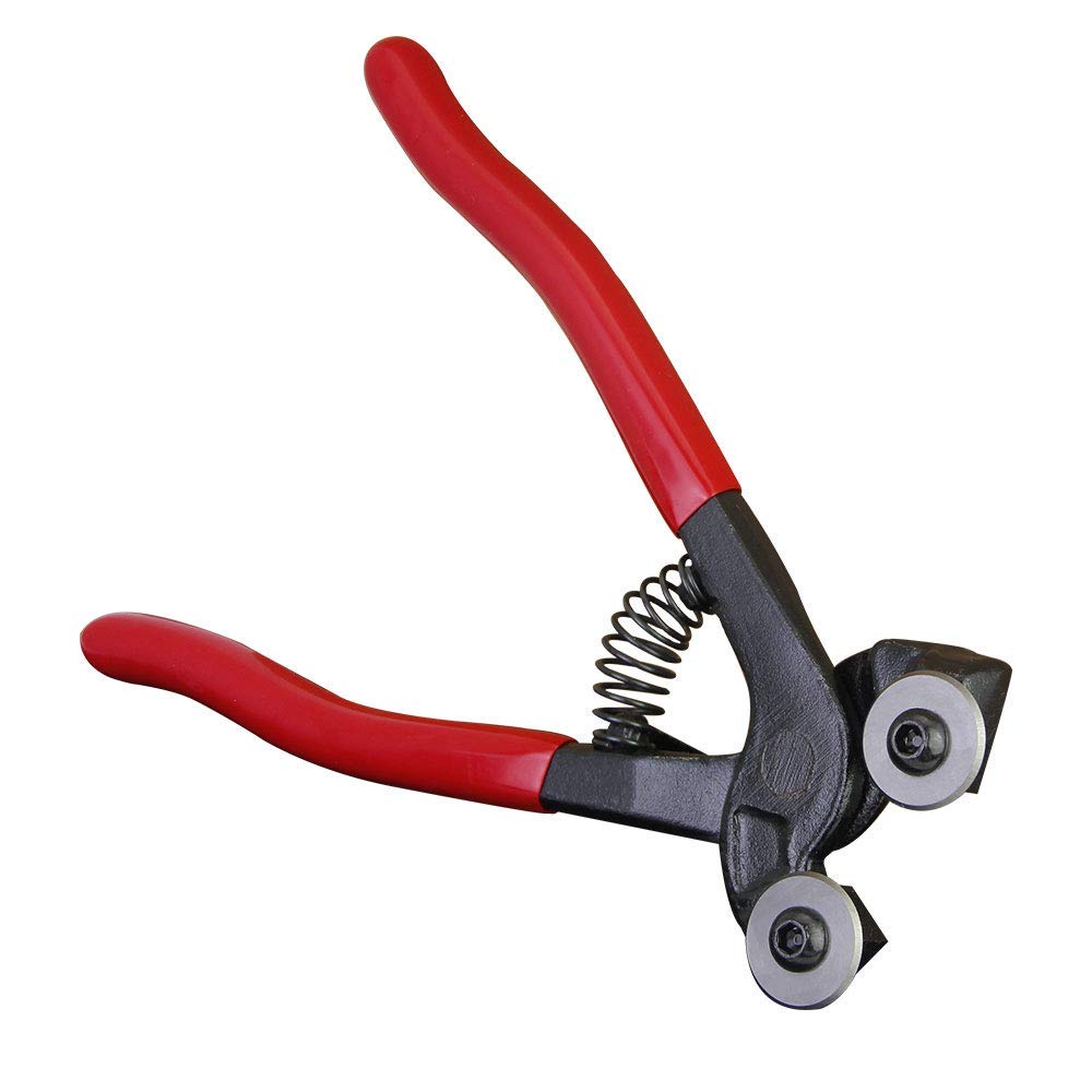TANCUDER Glass & Ceramic Tile Nippers, Mosaic Tile Cutter with Pro-Grip Handle and Carbide Wheels Blades Cutting Plier DIY Tool