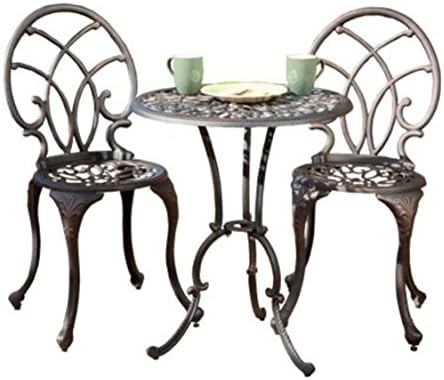 Copper Aluminum Modern Design Patio Furniture Bistro Set