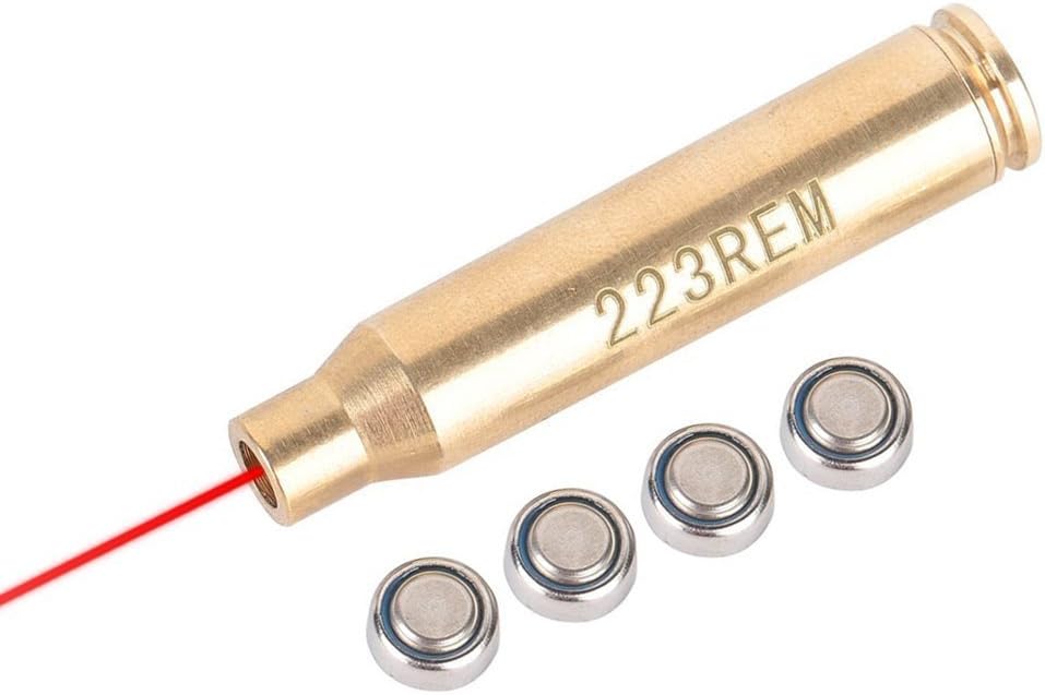 hayootech223REM Bore Sight Laser Red Dot Cartridge Red Dot Laser Bore Sighter