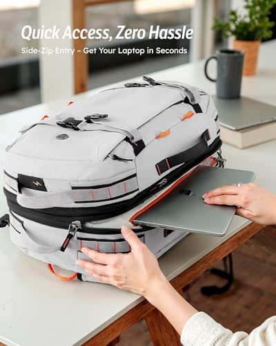 Tolaccea Travel Laptop Backpack Carry on Flight Approved, Large Personal Item Backpack Convertible Duffle Luggage Bag Daypack Business Rucksack Fits 15.6