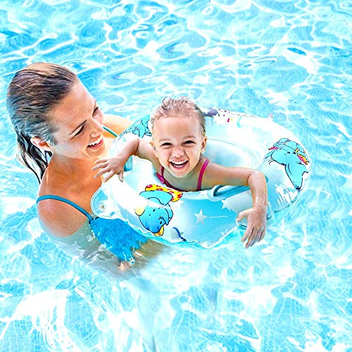 StillCool Baby Swimming Float, Inflatable Swimming Ring with Float Seat for 6 Months-6 Years Children(New Blue)