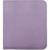Ultra Pro Vivid 12 Pocket Card Binder with Zipper &ndash; Purple | 12-pocket zippered trading card binder with 20 pages, side-loading pockets, stores up to 480 cards, acid-free, non-PVC