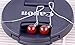 KOREA-JIAEN Ear Line S925 Sterling Silver Plated Base Earrings 10mm Red Agate Bead Charm Earrings (Red Agate)