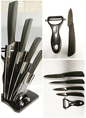Extremely Sharp Ceramic Knife Set 3456 inches Family Love+support (black)