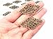 40pcs Filigree Flower Plate Charms,Hollowed-Out Rhombic Pendant Connector for DIY Jewelry Making Wrapping Accessories by Alimitopia(Antique Bronze Tone)