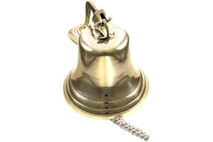 11" H Brass Ship Bell Polished Premium Nautical Boat's Bell Maritime - Jumbo Bells Rustic Vintage Home Decor Gifts