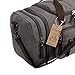 Ulgoo Travel Duffel Bag Canvas Bag Leather Weekend Bag Overnight (Grey)