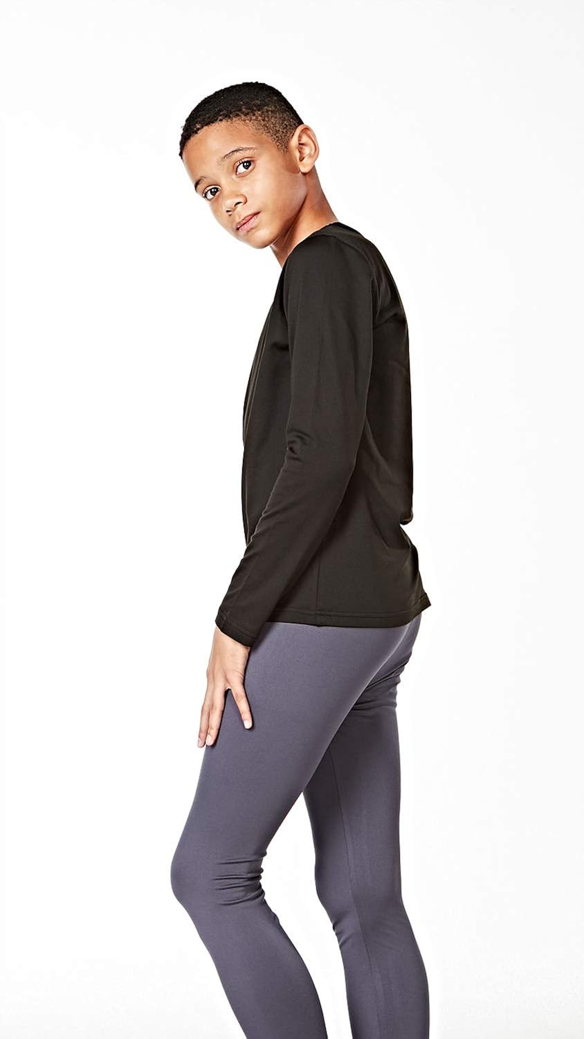 DEVOPS Boys 2-Pack Thermal Shirts Compression Long Sleeve Tops with Fleece Lined: Clothing