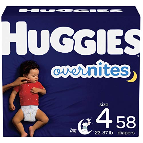 Huggies Overnites Diapers, Size 4