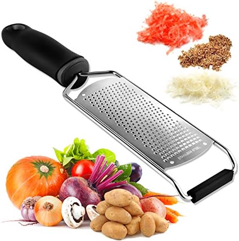 Zesters & Reamers,Kitchen grater，Pro Grade Best Handheld, Kitchen Tool Set - Easily Shreds & Grates Vegetables, Cheeses, Fruits, Other Foods - Razor Sharp Stainless-Steel Blades with Covers.