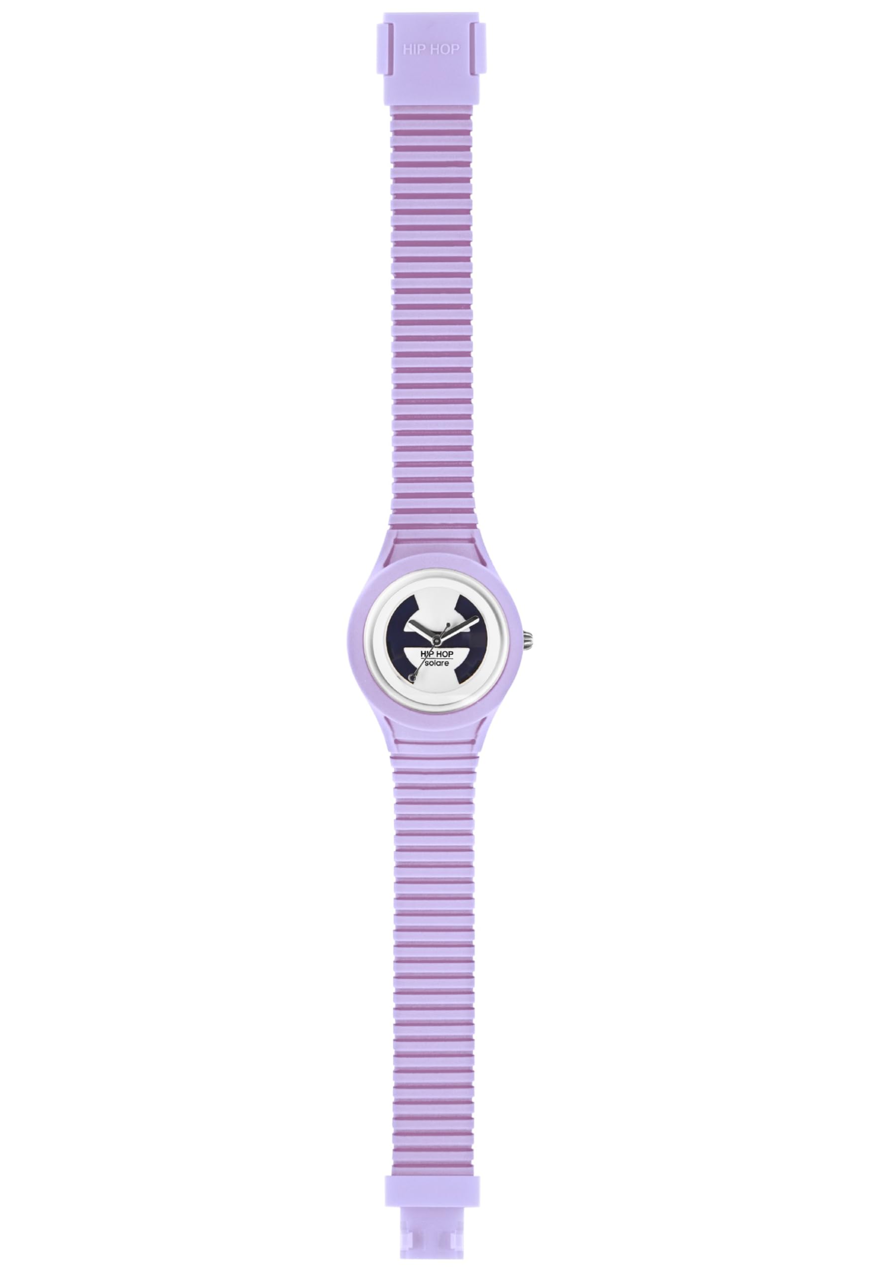 Hip Hop Watches - Ladies Watch Purple Divine HWU0537 - Solar Collection - Silicone Wrist Strap - Waterproof Up to 5 ATM - 34mm Case - Lilac
