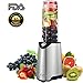 Aicok Personal Blender, Smoothie Maker, Stainless Steel Single Serve Blender, with Travel Lid and Tritan BPA Free Sport Bottle, 300W, Silver