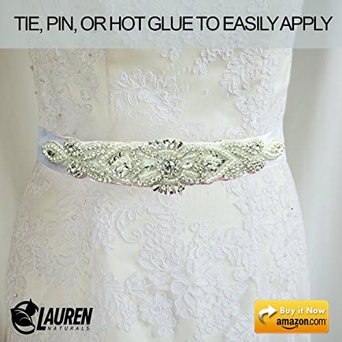 Premiere Glamorous Crystal Belt: Excellent for Formal & Wedding Dresses - Elegant & Stylish Rhinestone Beaded Belt - Make Your Dress Stand Out By Customizing It - Guaranteed First Quality- LB-177