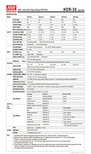 Original MEAN WELL HDR-30-5 15W 3A 5V DIN Rail Power Supply meanwell step shape mini slim size power source 5V DC adjustable 88-264VAC