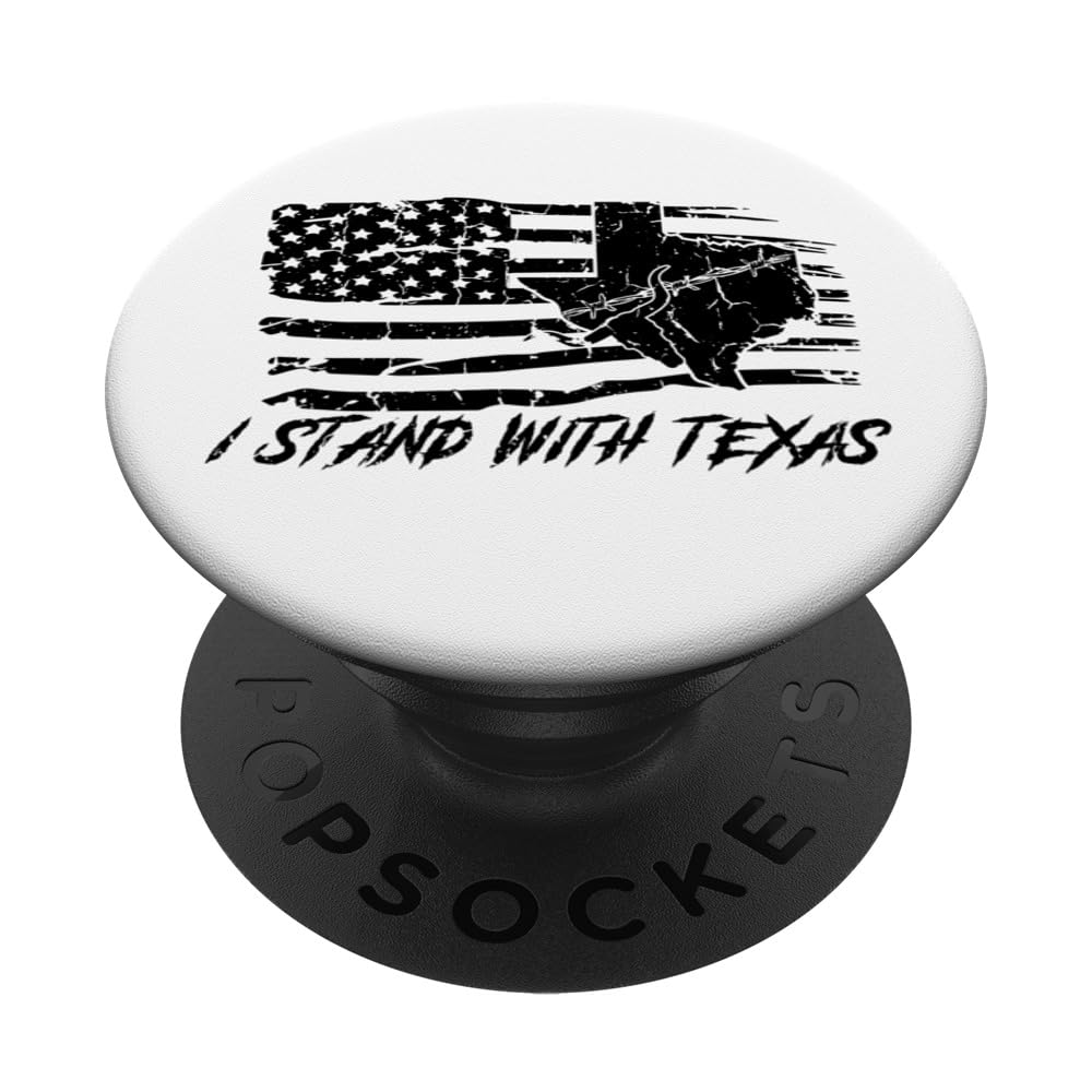 I Stand With Texas Support Protect and Secure Vote Red 2024 PopSockets Swappable PopGrip