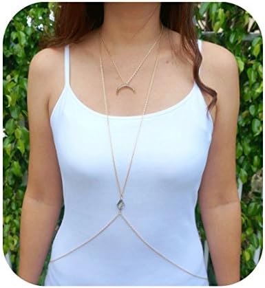 Defiro Minimalist Layering Body Chain Beach Bikini Thin Chain Crossover Bra Women Jewelry