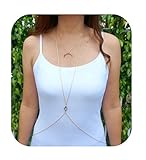 Defiro Minimalist Layering Body Chain Beach Bikini Thin Chain Crossover Bra Women Jewelry