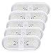 MICTUNING 720 Lumen 10-24V LED RV Ceiling Double Dome Light Fixture with ON/OFF Switch Natural White 4000-4500K 5 Pack Interior Light for RV Trailer Camper Boat Motorhome