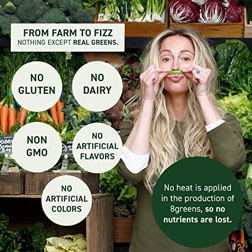 8Greens Blood Orange Effervescent Tablets Daily Superfood, Greens