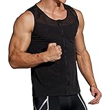 HOTER Mens Slimming Body Shaper Vest/T-Shirt With Zipper