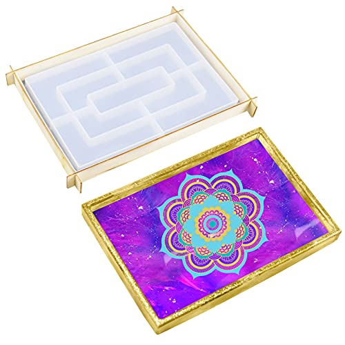 Palksky Tray Molds Resin Rolling Tray Mold, Large Silicone Tray Resin