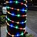 LEDIKON 2 Pack Multi Color LED Rope Lights Battery Powered,Waterproof 33ft 100 LED Dimmable Outdoor Fairy String Lights,Firefly Lights Remote Control with Timer for Christmas,Patio,Party,Unicorn Decor