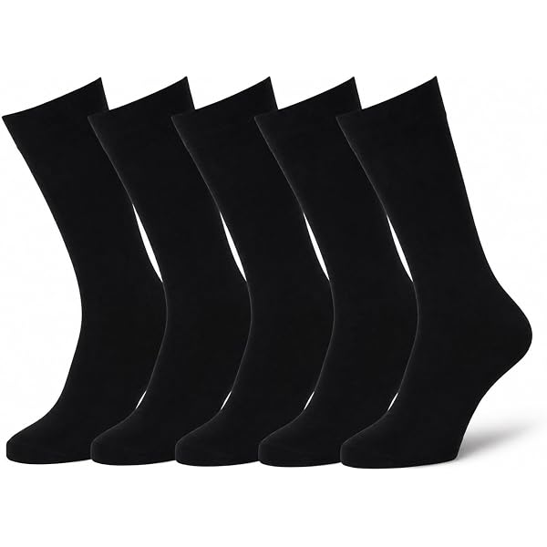 amazon black dress socks Amazon.com: Mens All Black Crew Length Dress Socks 6 Pack : Clothing, Shoes  & Jewelry