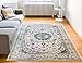 Well Woven Djemila Medallion Beige/Blue Vintage Floral Oriental Area Rug 5 x 7 (5'3
