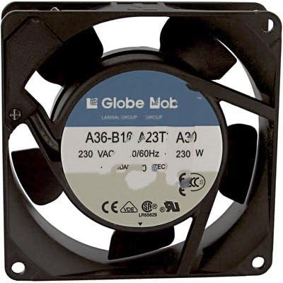 GLOBE MOTORSA36-B10A-23T3-000 13/10W, 230 VAC, 28/35CFM, 3100RPM, 34/39DBA, 92 X 92 X 25MM, AC Fan, TERMINALS