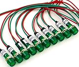 10 YC-9WRT-1G-120-10 YuCo CE Listed 9MM Compact Panel Mount Indicator LED Pilot Light Green 120V AC/DC