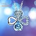 NEEMODA Crystal Necklace for Women Heart Clover Pendant Birthday Anniversary Valentines for Her Girls Fashion Jewelry