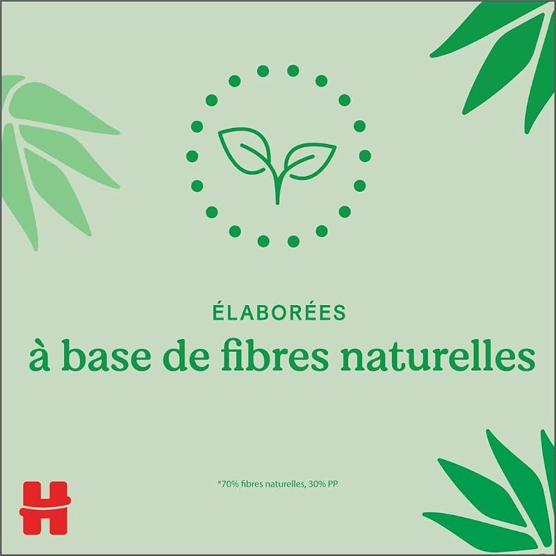 lingettes pour bébé Natural Care, 10 paquets de 56 lingettes, fibres absorbantes naturelles, hypoallergéniques, sans alcool, à l'aloé vera, évite les irritations