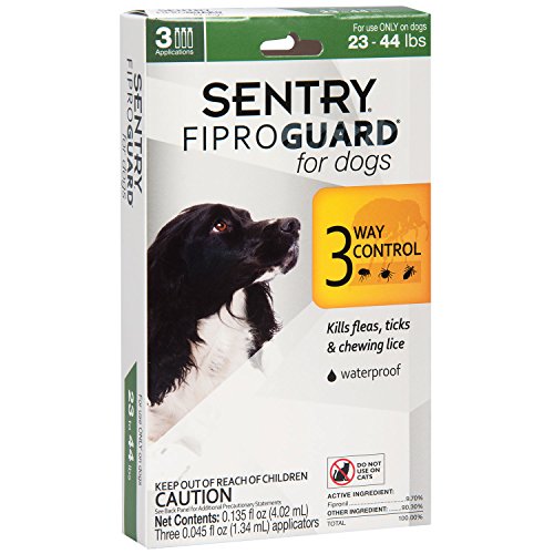 SENTRY Fiproguard for Dogs, Flea and Tick Prevention for Dogs (23-44 Pounds), Includes 3 Month Supply of Topical Flea Treatments - Thumbnail 2
