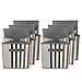 Sorbus Foldable Storage Cube Basket Bin, Vertical Stripe Line Pattern (6 Pack, Black)