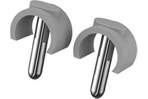 AGRISH 1-Pair Replacement Clips Locking for Assembly Toilet Safety Rails (Light Grey)