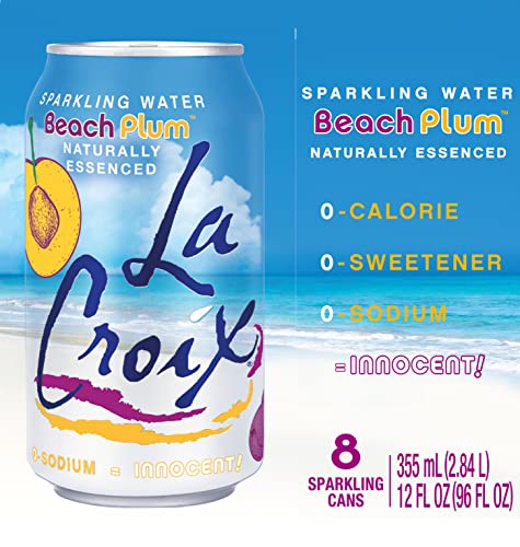 LACROIX SPARKLING WATER, BEACH PLUM, 12 FL OZ (PACK OF 8)