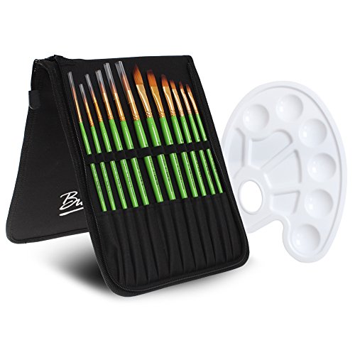 Bianyo acrylic paint brush - set of 12 - art nylon brus…