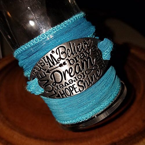 Silk Wrap Bracelet, Dream, Believe, Love, Faith, Brave, Wish, Forever Makes a GREAT stocking stuffer for Christmas