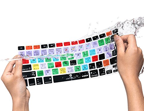 XSKN Adobe Lightroom Shortcuts Keyboard Skin Hot Keys LR Keyboard Cover for Macbook Air 13 & Macbook Pro 13 15 17, Retina (US / European ISO Keyboard)