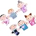 ThinkMax 16 Pack Soft Plush Finger Puppets Set - MANSA 10 Animals + 6 People Family Members Velvet Cute Toys for Children, Story Time, Shows, Playtime, Schools (16pcs)