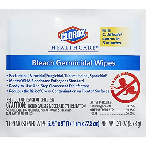 CloroxPro Healthcare Bleach Germicidal Wipes, Healthcare Cleaning and